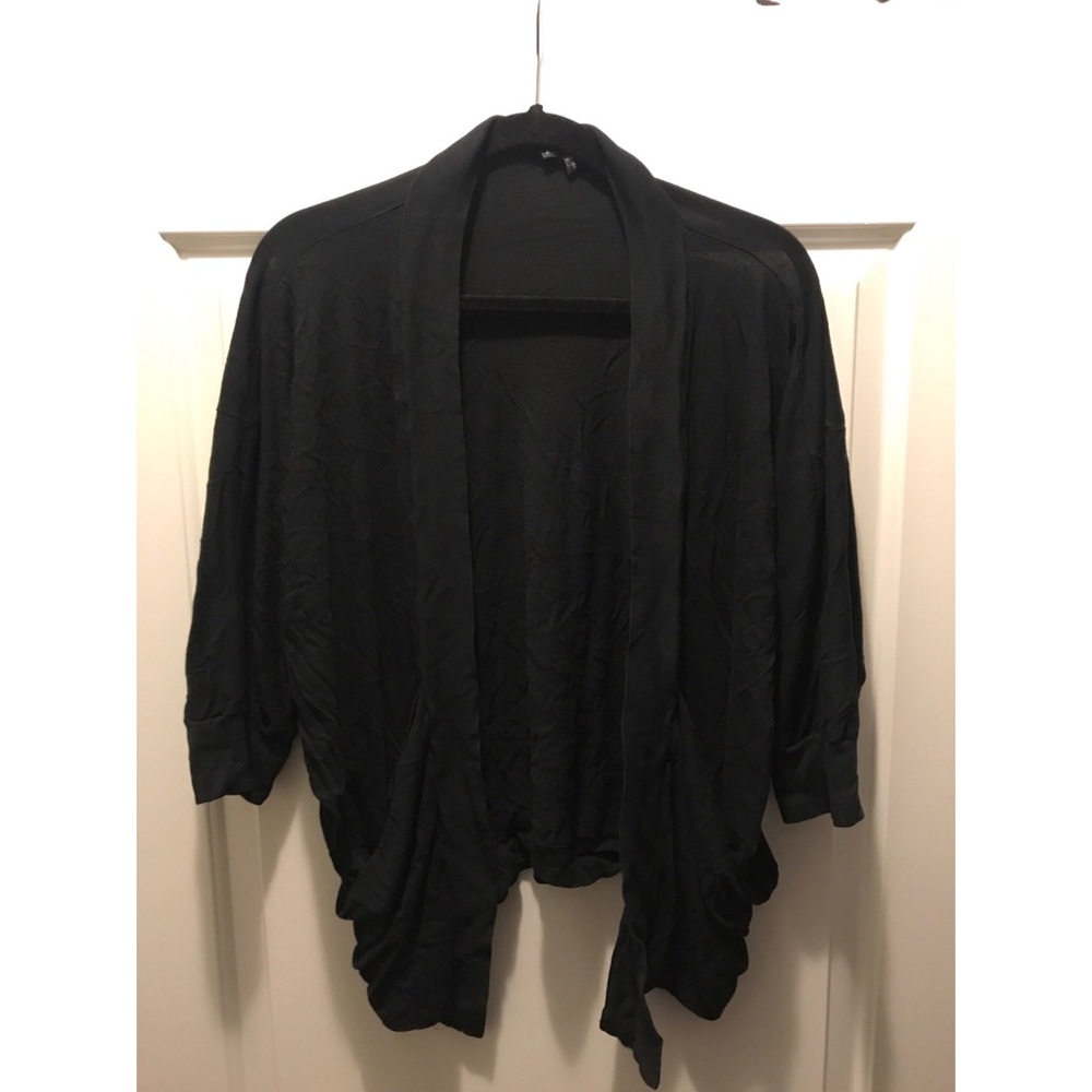 Express Black 3/4 Sleeve Cardigan-size L